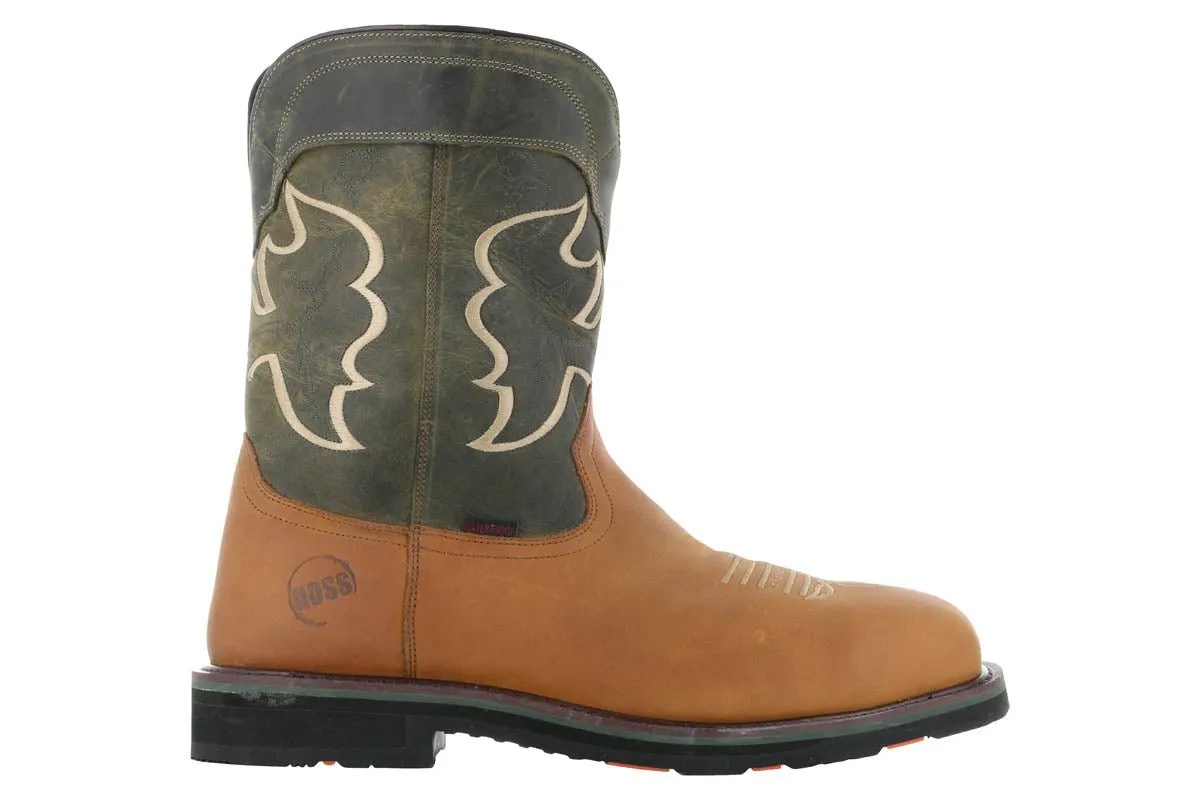 Hoss Showdown Composite Toe Western Boot Olive Insulated Work Boots At Walmart