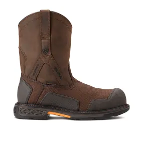 Ariat OverDrive XTR 8" Zip Composite Toe Work Boot (Men) - Oily Distressed Brown Good Work Boots For Mechanics