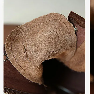 Adidas Universal Shoes Retro Leather Seven Eyelets Lace-up Martin Boots