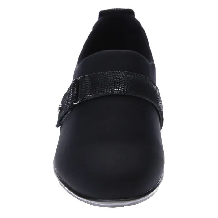 Revere Genoa Black Stretch Loafer (Women's) Grenson Penny Loafers