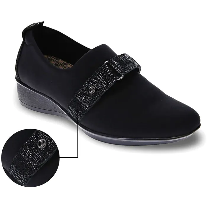 Revere Genoa Black Stretch Loafer (Women's) Blackstock And Weber Loafers