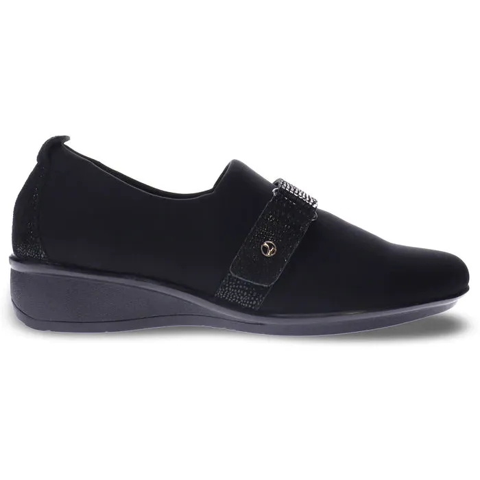 Revere Genoa Black Stretch Loafer (Women's) Vagabond Kenova Loafers