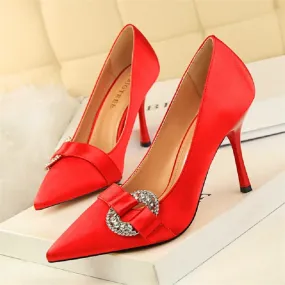 Capris With High Heels 2019 Sexy Pumps Women Shoes High Heels Crystal Party Shoes