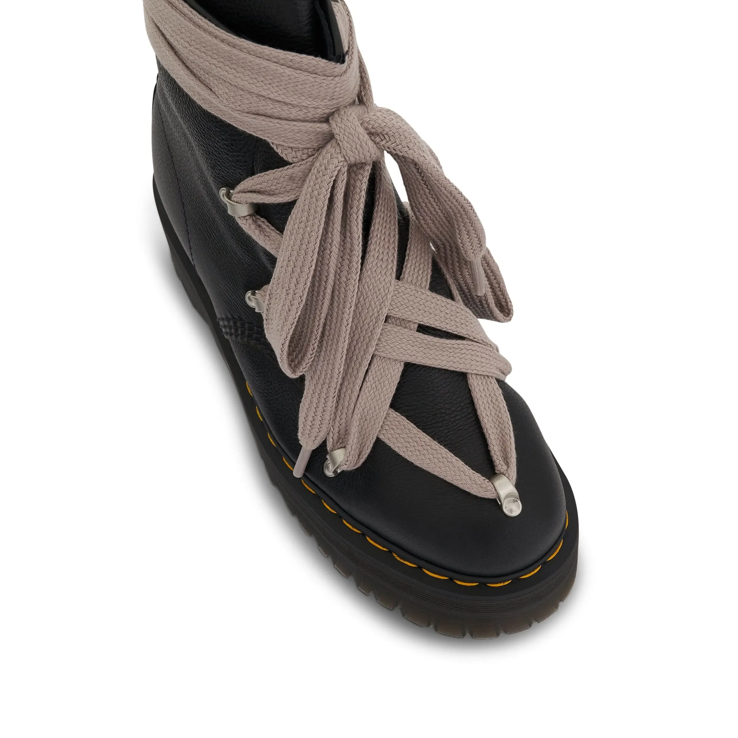 Dr Jadon Boots Rick Owens x Dr. Martens Quad Sole Pentagram Jumbo Lace Boot in Black