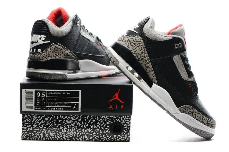 Air Jordan 3 OG Retro Black Cement Basket Ball Sneaker Best Deals On Asics Running Shoes