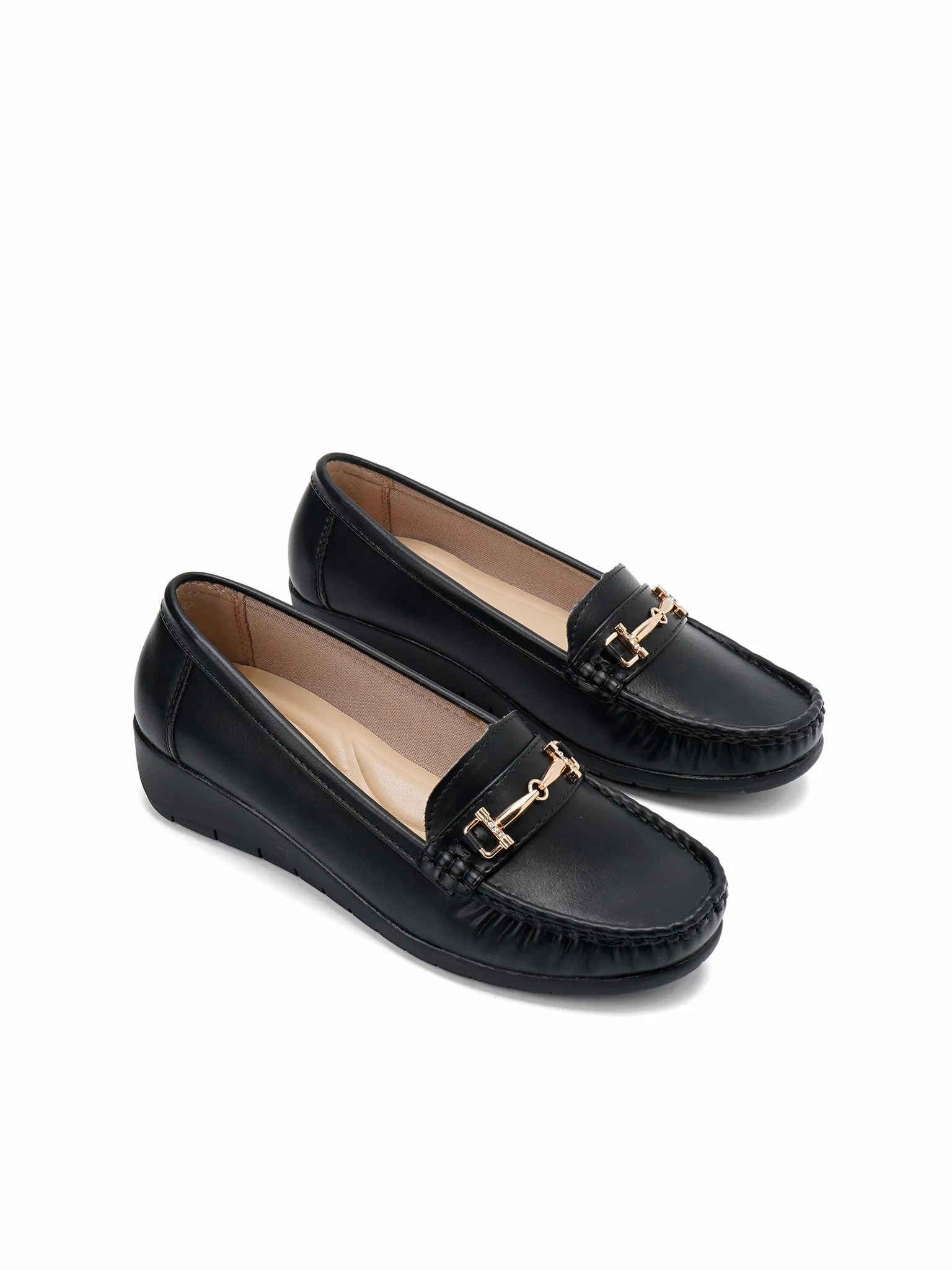 Two Tone Loafers Robbie Wedge Loafers