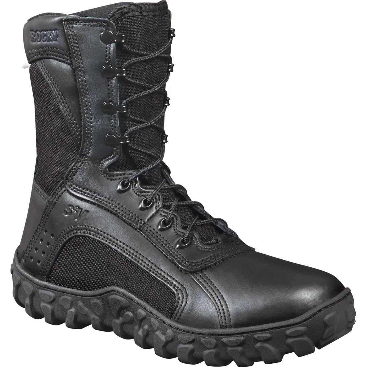 Rocky Mens Black Leather S2V Tactical Military Boots Bermuda Shoes Adidas