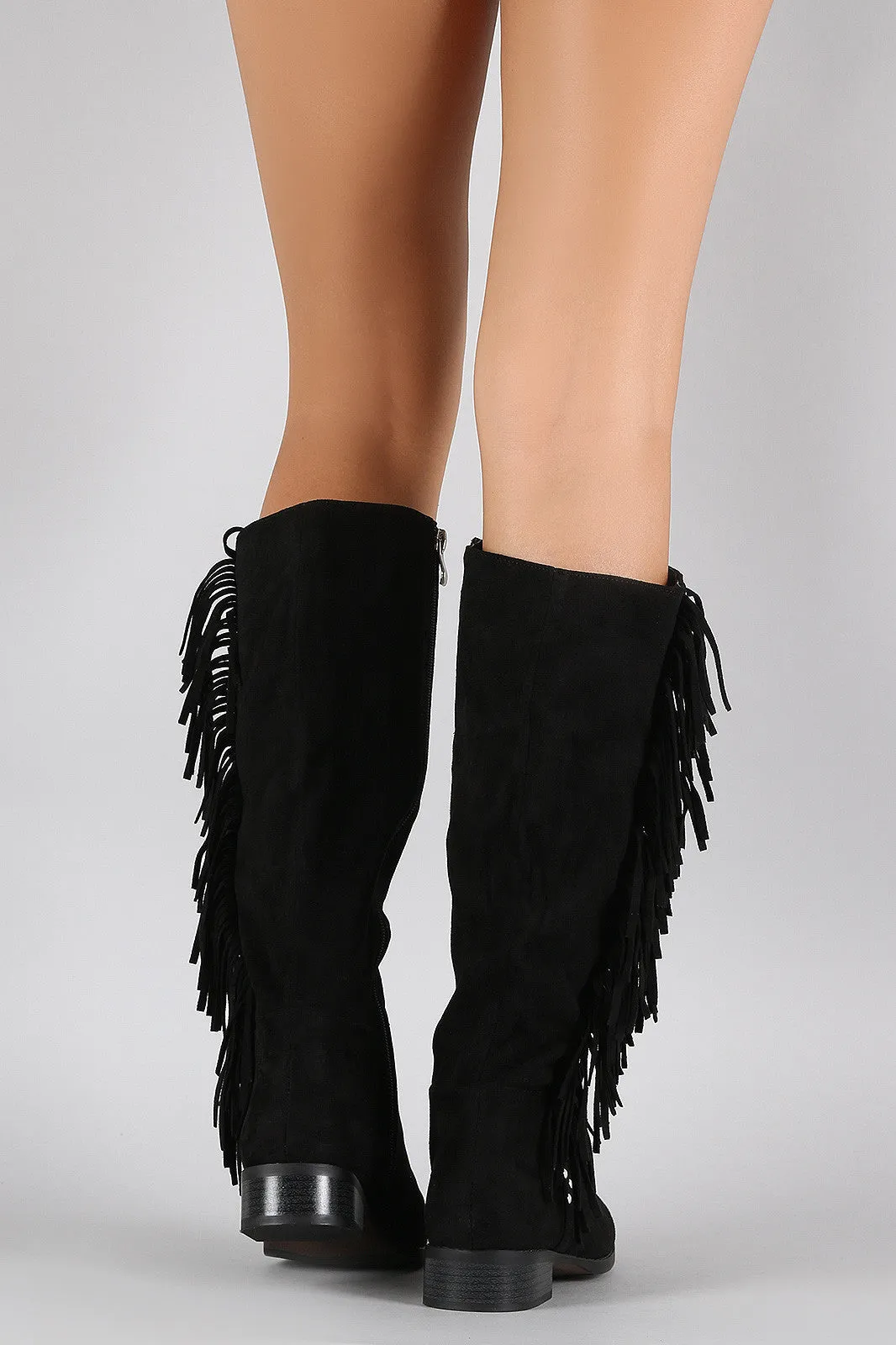 Adidas Zero Drop Shoes Qupid Studs and Fringe Knee High Boots