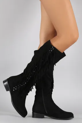 Olympic Adidas Shoes Qupid Studs and Fringe Knee High Boots