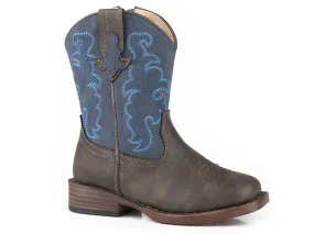 Narrow Calf Cowgirl Boots Roper Toddler Brown Blaze Boots