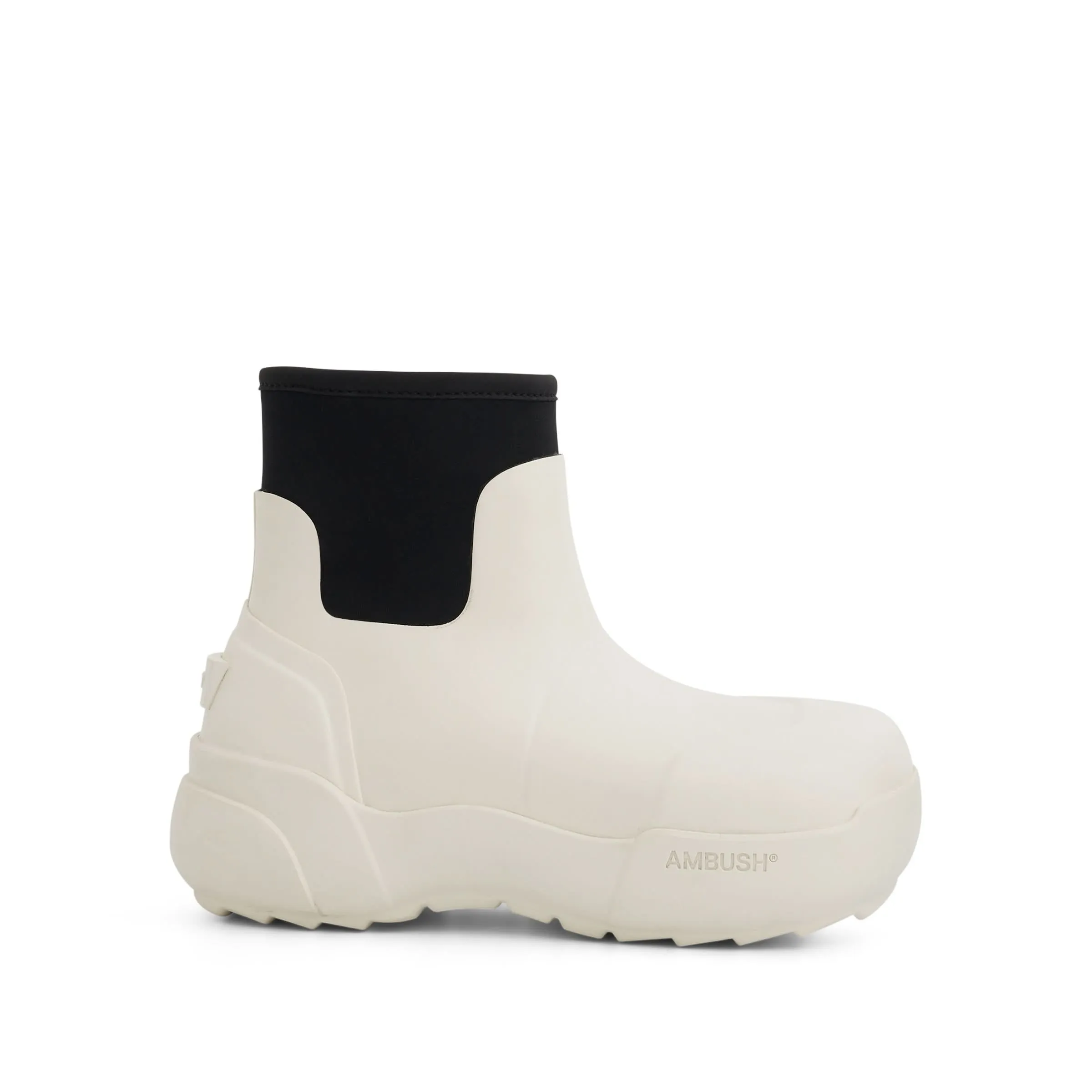 Rubber Boot in White/Black Best Winter Work Boots