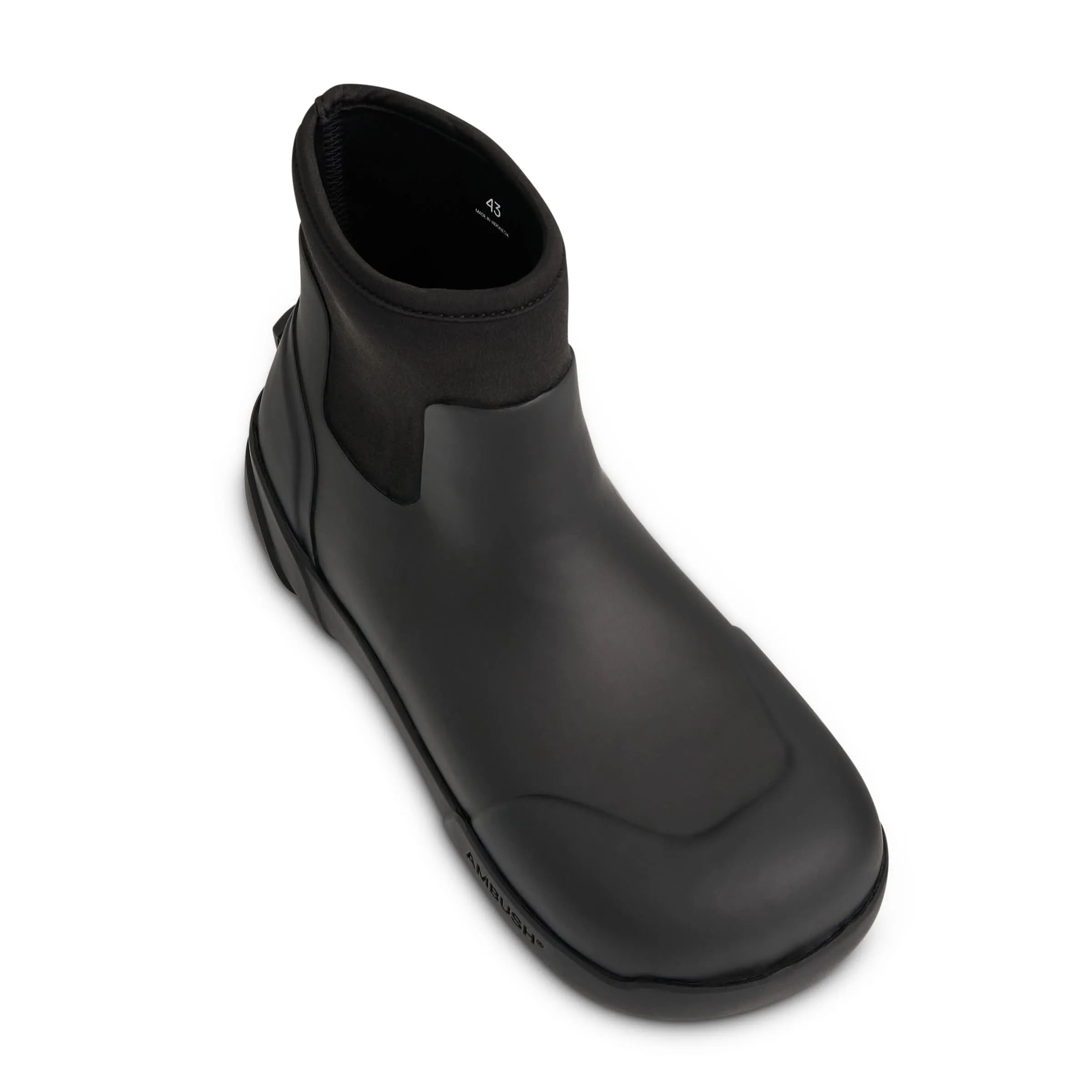 Open Toes Boots Rubber Boots in Black