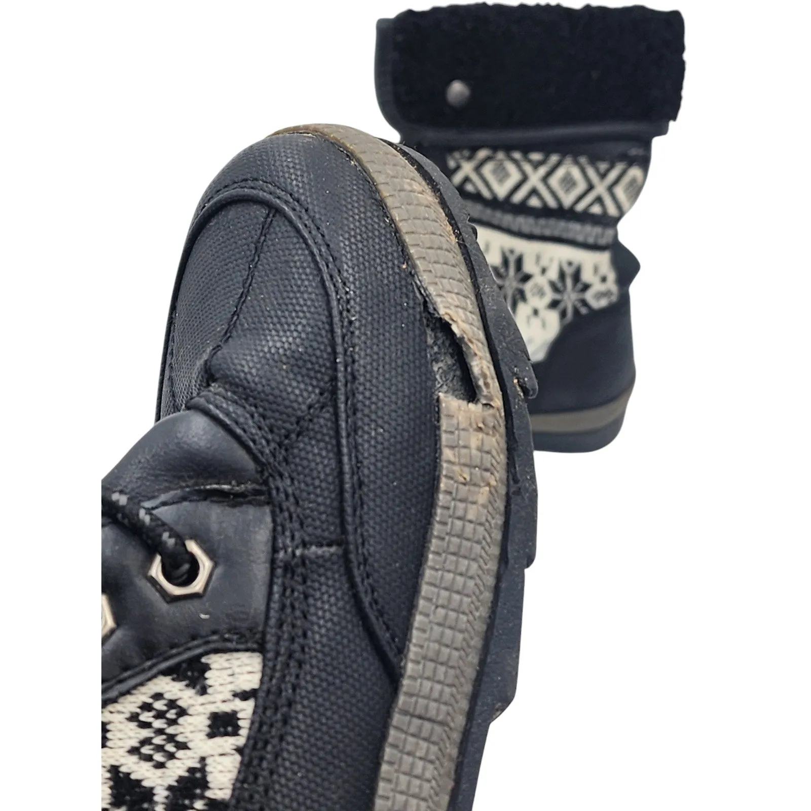 Sorel Tivoli Iv Snow Boot Rue 21 Boots Women 6/7 Knit Fair Isle Style Snow Boots Fold Over Faux Fur Lining