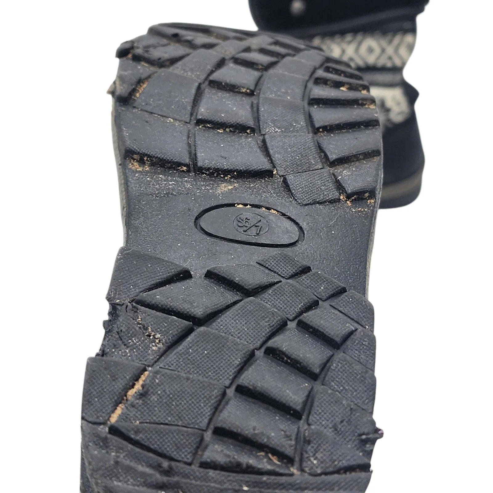 Ice Grip Snow Boots Rue 21 Boots Women 6/7 Knit Fair Isle Style Snow Boots Fold Over Faux Fur Lining