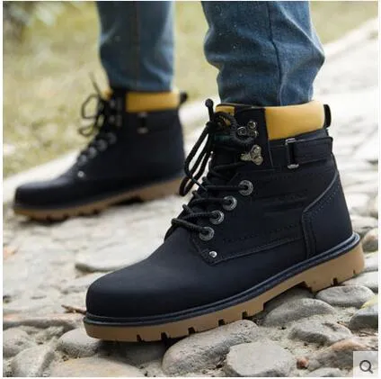 Army Boots High Top Men Work & Safety Boots Brand Waterproof Men Winter Boots Lace-up Male X997 35 Work Boots Cowboy