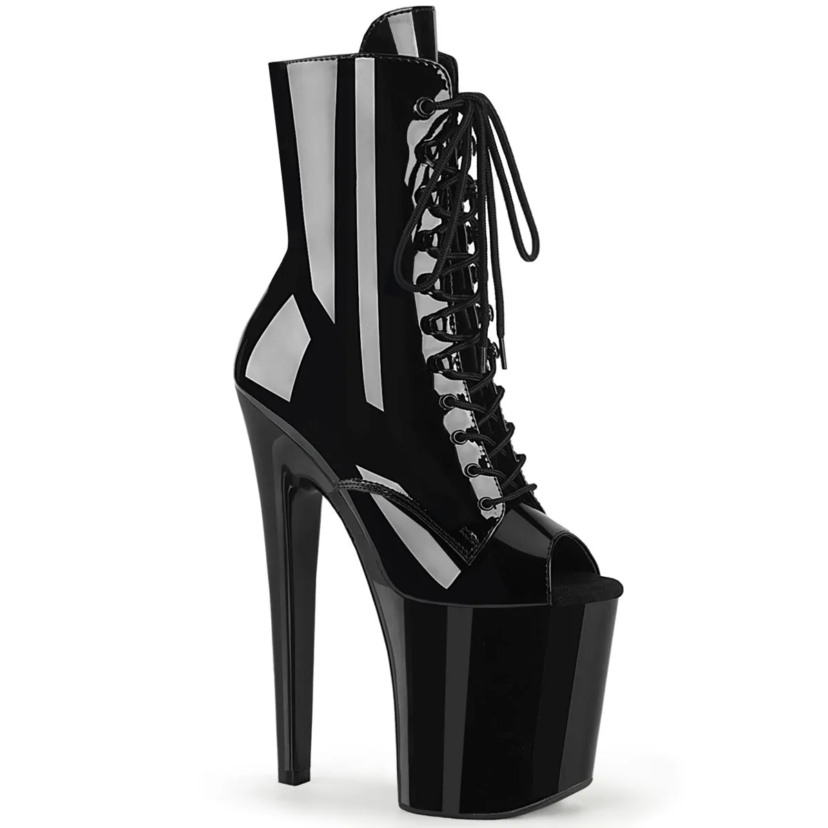 XTREME-1021 Pleaser Black Patent Sexy Platform Shoes (Pole Dancing Heels) Best Asics Shoe For Hyrox