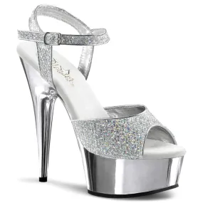 DELIGHT-609G Pleaser Silver Sexy Platform Shoes (Pole Dancing Heels) Asics Shoes 360 Gel