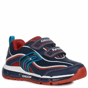 practice shoes running with a removable insole Geox J Android Boy C Touch Fastening Trainer