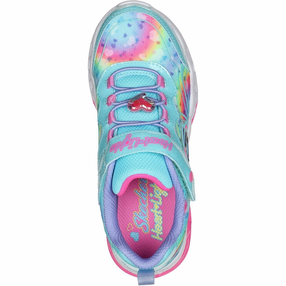 Road - approved Skechers Flutter Heart Lights - Groovy Swirl Shoe