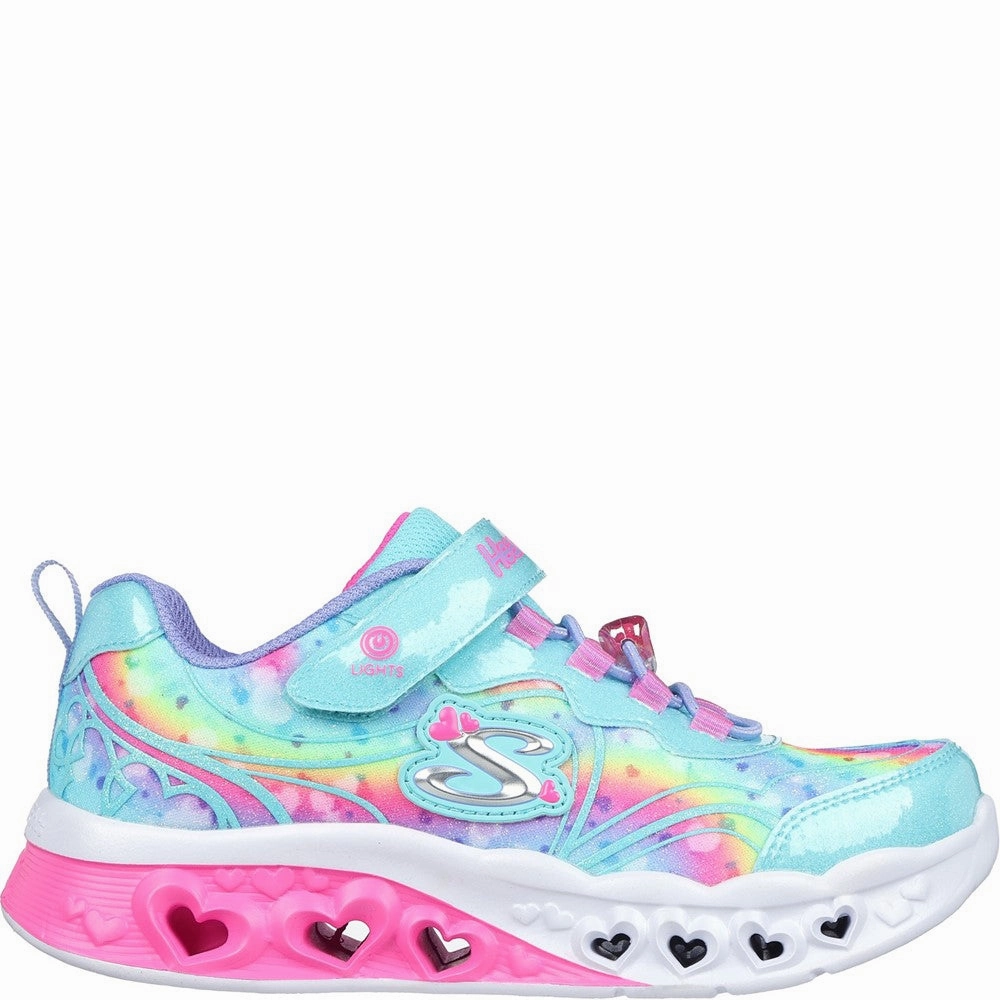 grip - enhancement - effectiveness shoes Skechers Flutter Heart Lights - Groovy Swirl Shoe