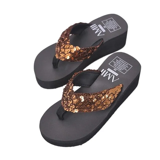 Glerups Slippers Sale Sandals Women Bright Diamond Casual Outdoor Travel Flip Flop Beach Shoes Women Non-slip Slippers Shoes Woman Dropshipping