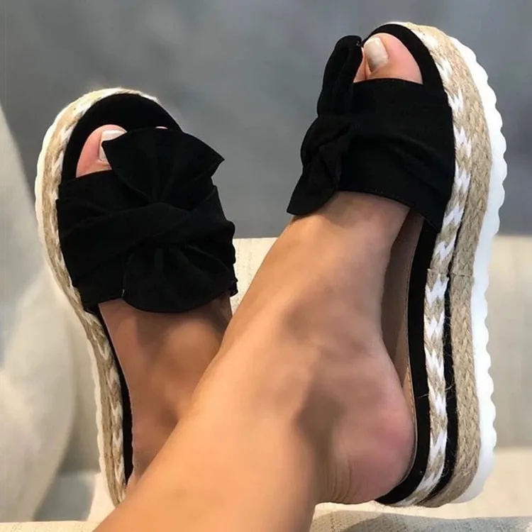 Sandals Women Heels Sandals With Wedges Shoes For Women Platform Sandals Summer Slippers Sandalias Mujer Elegant Summer Shoes Vintage Boudoir Slippers