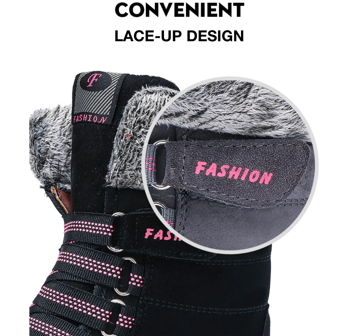 Cuzcare Orthopedic Women Boots Arch Support Warm NonSlip High Top Boots Knee Length Snow Boots