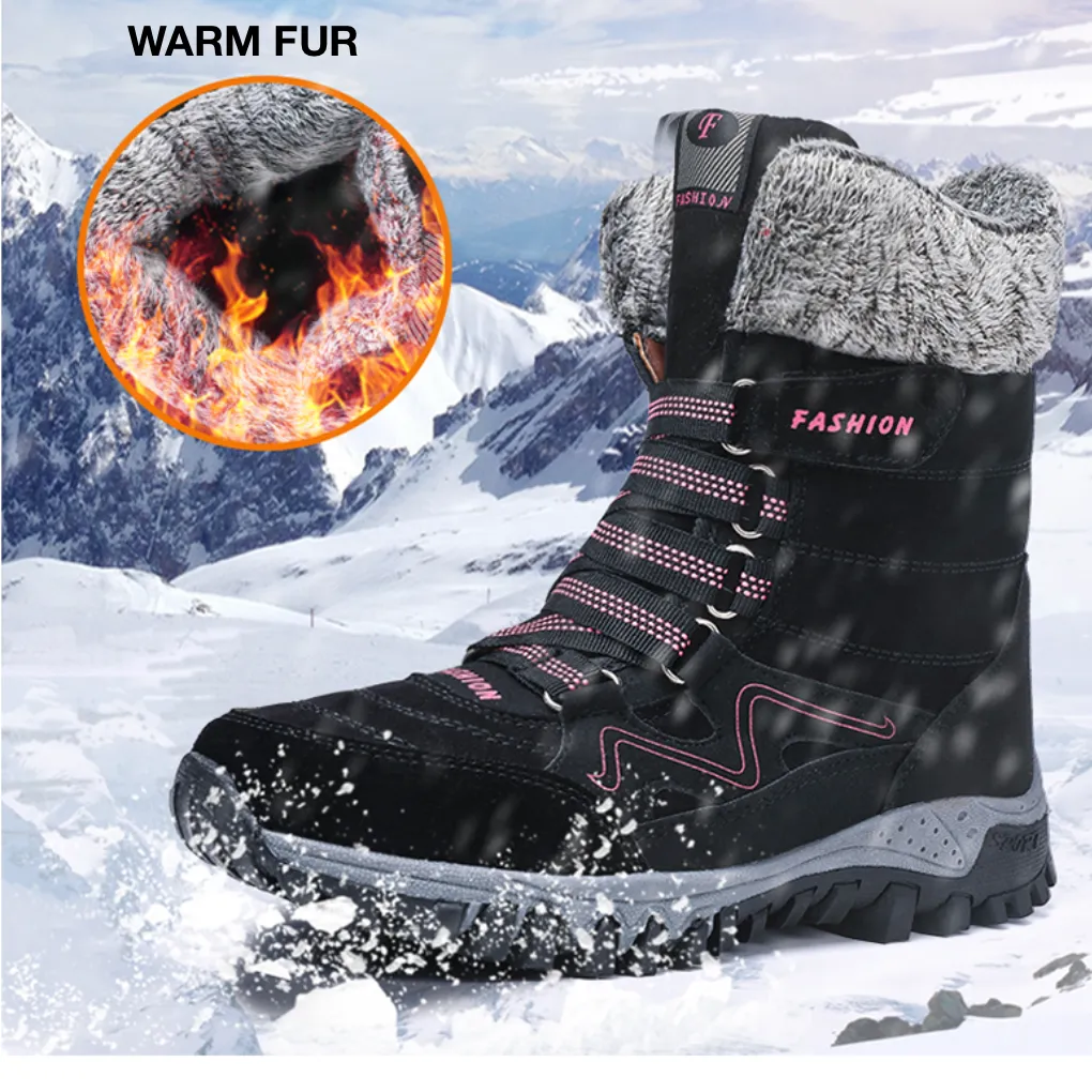 Cuzcare Orthopedic Women Boots Arch Support Warm NonSlip High Top Boots Ugg Snow Boots Vibram