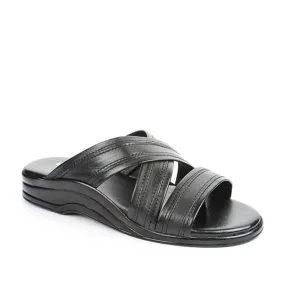 Coolers Casual (Black) Slippers For Men 7123-61 By Liberty House Slippers On Sale