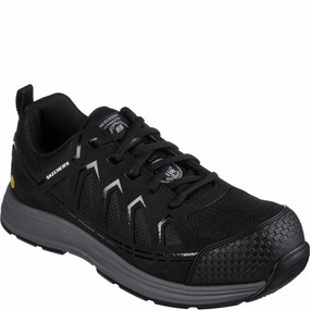 Reinforced seams add durability without extra bulk Skechers Workwear Malad II Safety Trainers