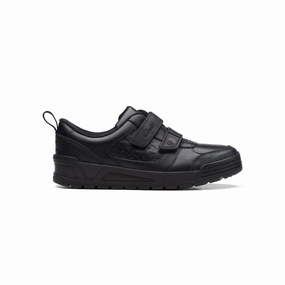 Boys - Palmer Mist Older Black Leather Comfort Step