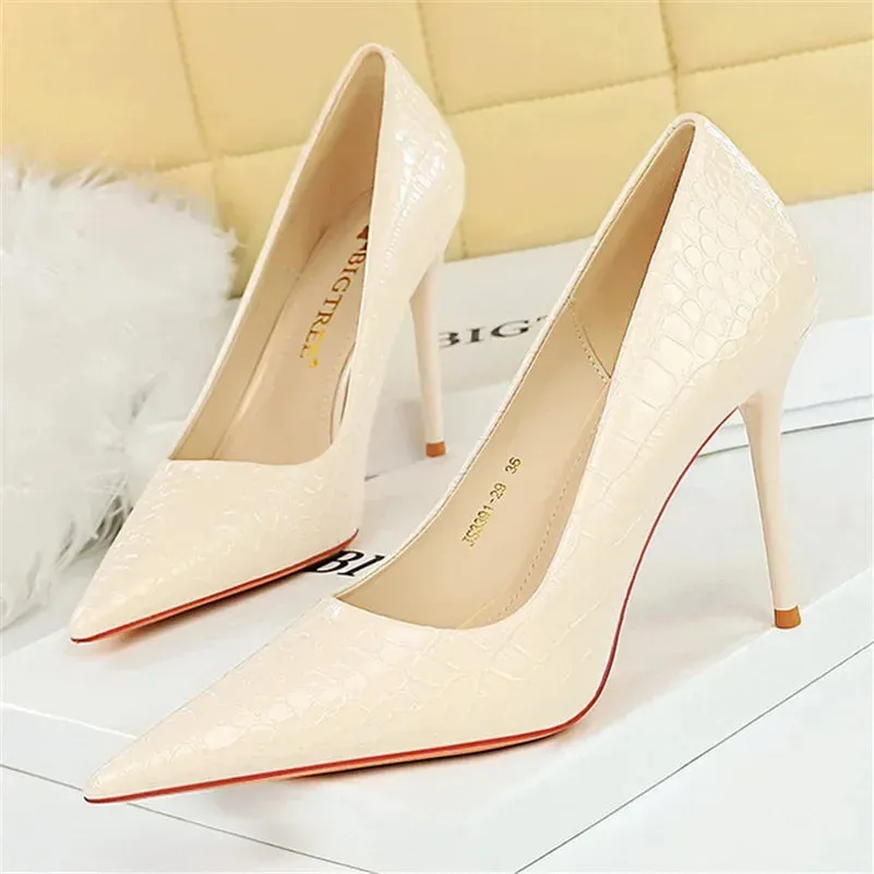 Sexy Shoes for Women: Women Toe Pumps Thick High Heel Shoes