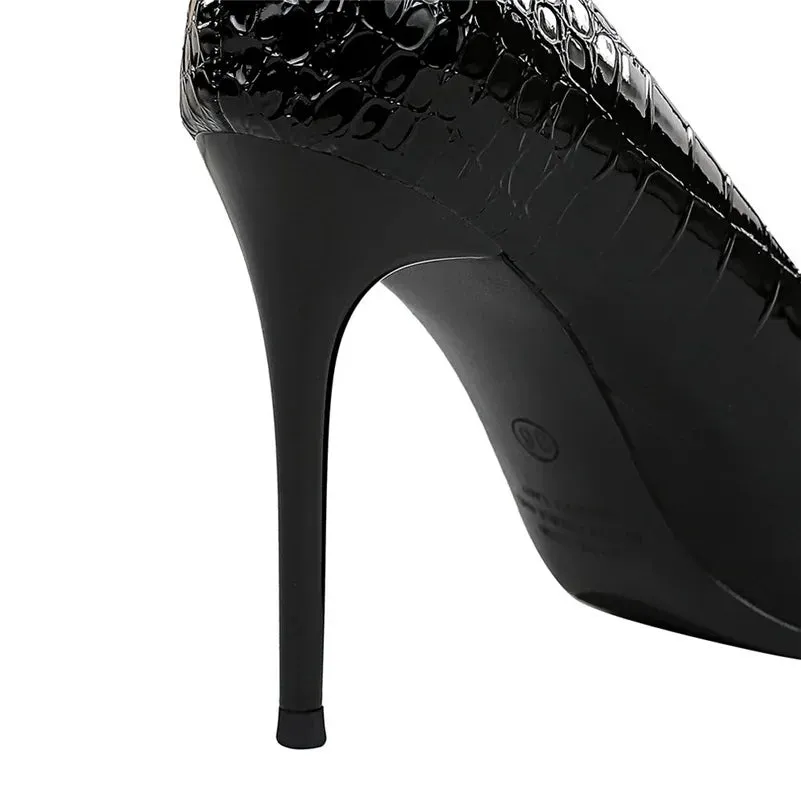 Sexy Shoes for Women: Women Toe Pumps Patent High Heel Shoes