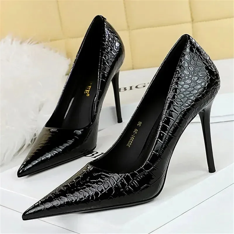 Sexy Shoes for Women: Women Toe Pumps High Heeled Croc