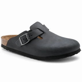 Simple Footwear Birkenstock Boston Black Oiled 59461 & 59463 unisex