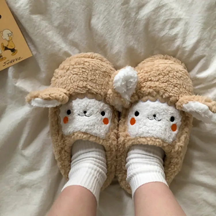 Flat Shoes With Fur Sheep Slippers AD12756