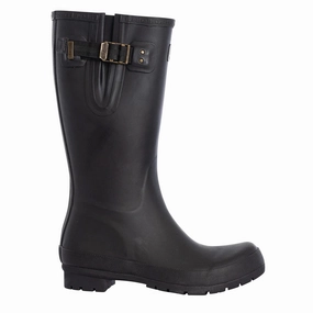 Barbour Cirrus Wellington Black Anti Slip Sole Fashionable Rainwear