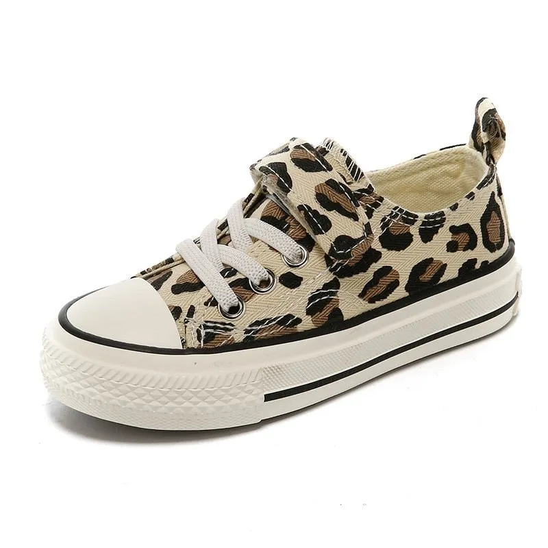 Shoes High Top Leopard Breathable Children Canvas Shoes Women Parent-child Shoes Swollen Feet After Wearing High Heels