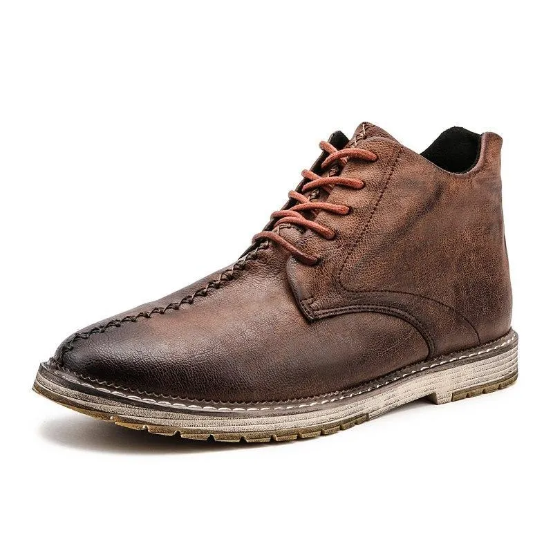 Boots Boys Shoes - Men's Vintage Leather Martin Boots