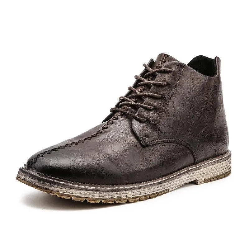 Shoes - Men's Vintage Leather Martin Boots Business Casual Boots