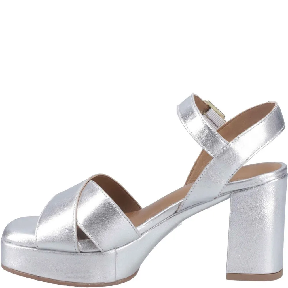Silver Ophelia Leather Heels Athletic Dress Shoe