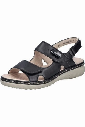 Waterproof Option Partner Run Rieker ladies sandal 60462-00 in Black