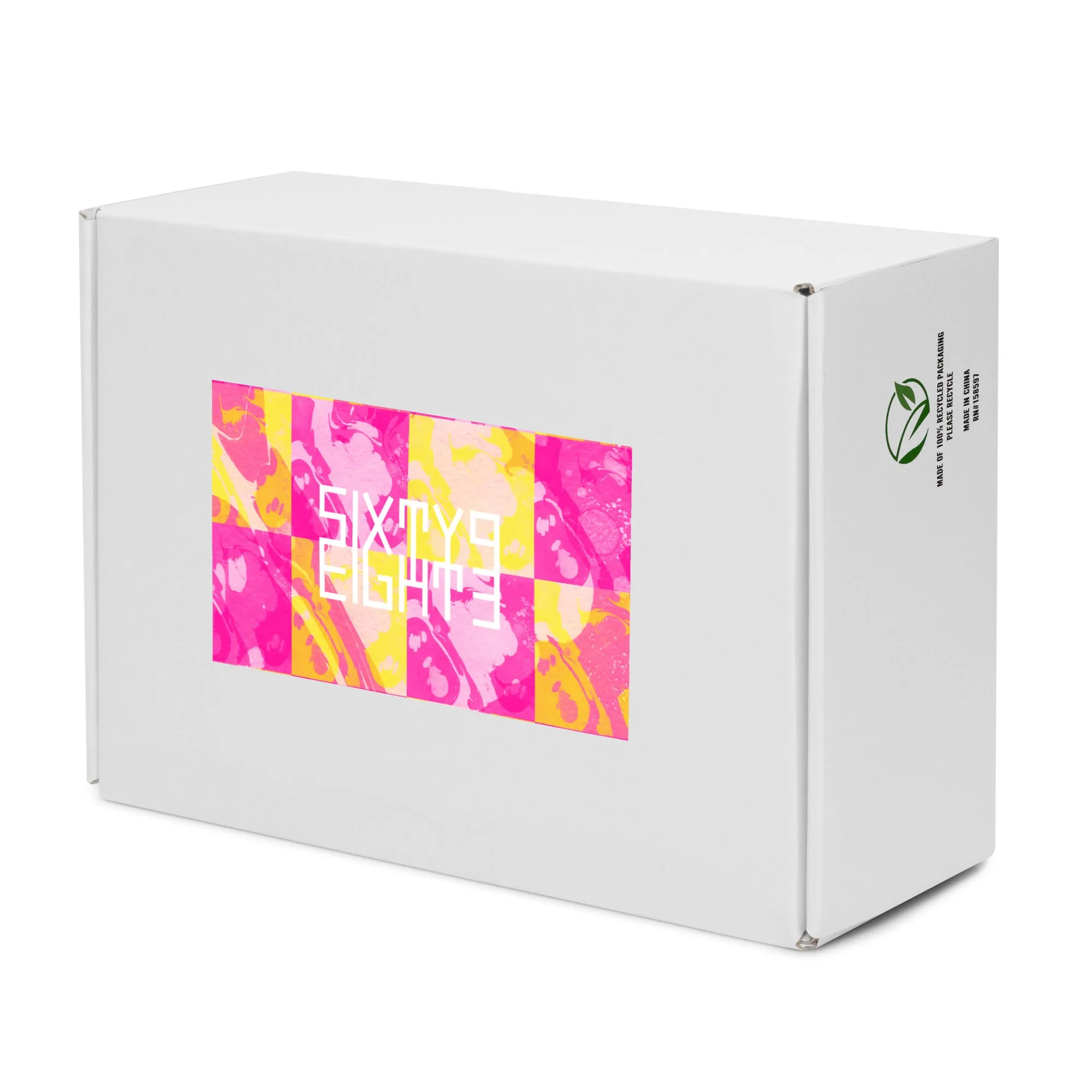 Sixty Eight 93 Logo White Marble #1 Women's High Top Shoes Teens In High Heels