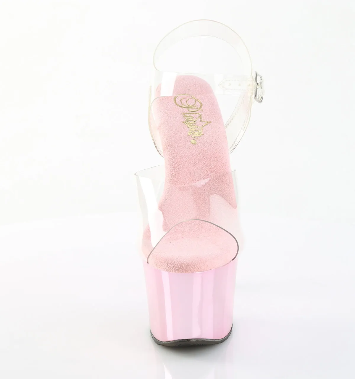 SKY-308CHRS Pleaser Clear/Baby Pink Sexy Platform Shoes (Pole Dancing Heels) Asics Running Shoes Extra Wide