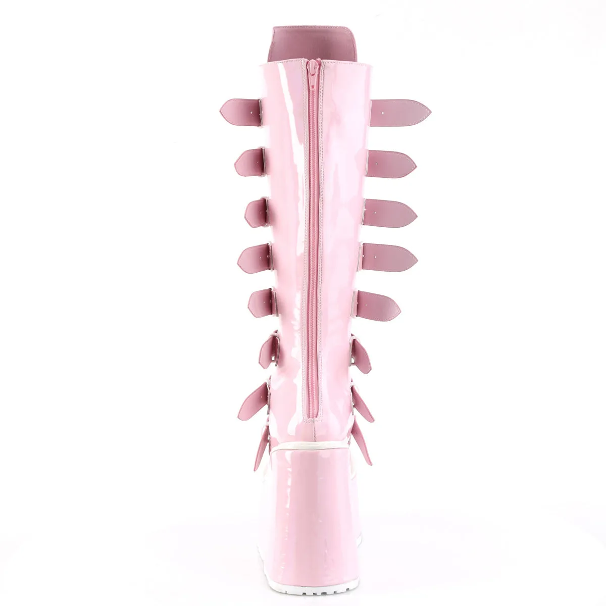 5 Inch Platform SWING-815 Baby Pink 6 Moc Toe Work Boots