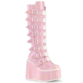 Work Boots At 5 Inch Platform SWING-815 Baby Pink