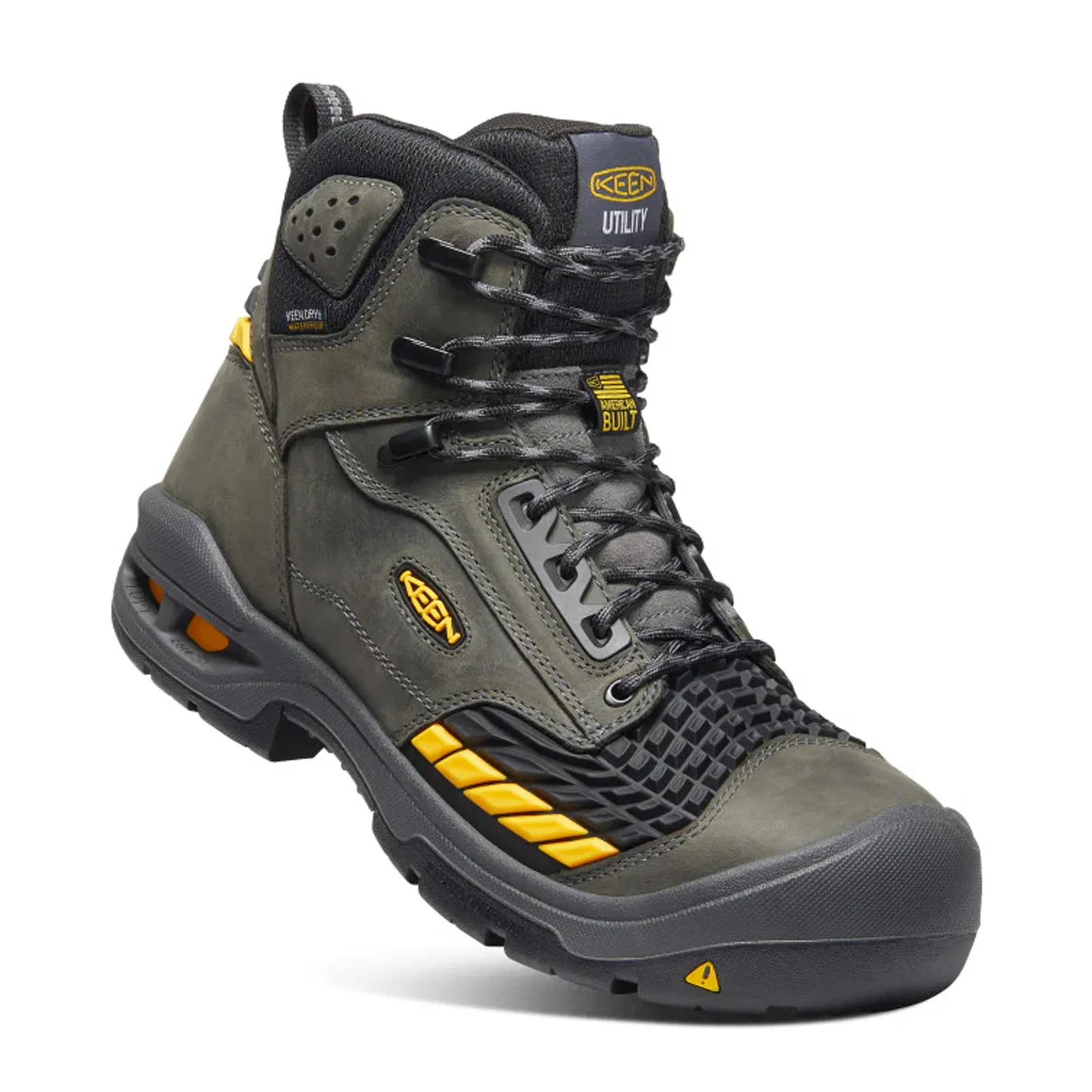 Cowgirl Work Keen Utility Troy 6" Waterproof Carbon Toe Boot (Men) - Magnet/Black