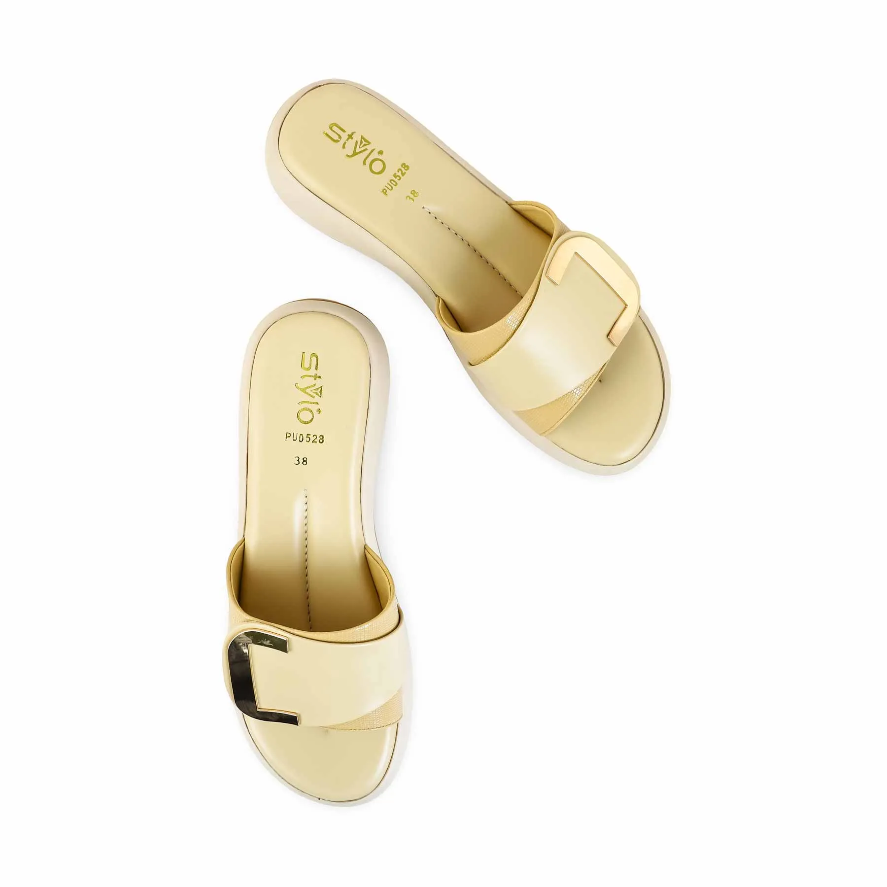 Most Comfy Slippers In The World Beige Formal Slipper PU0528