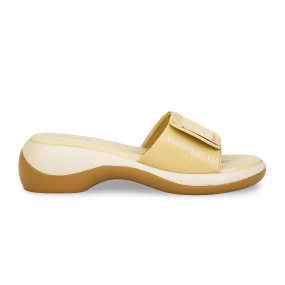 Beige Formal Slipper PU0528 Leather And Wool Slippers