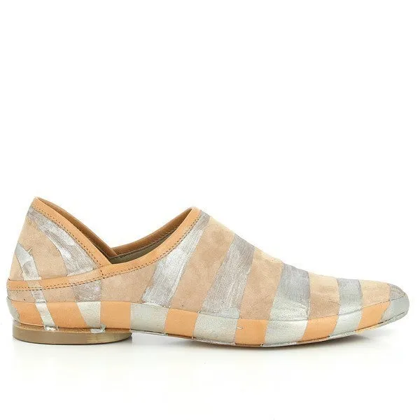 Forte S17-4063 Apricot & Silver Slip-On Shoes Dress Slipper Shoes